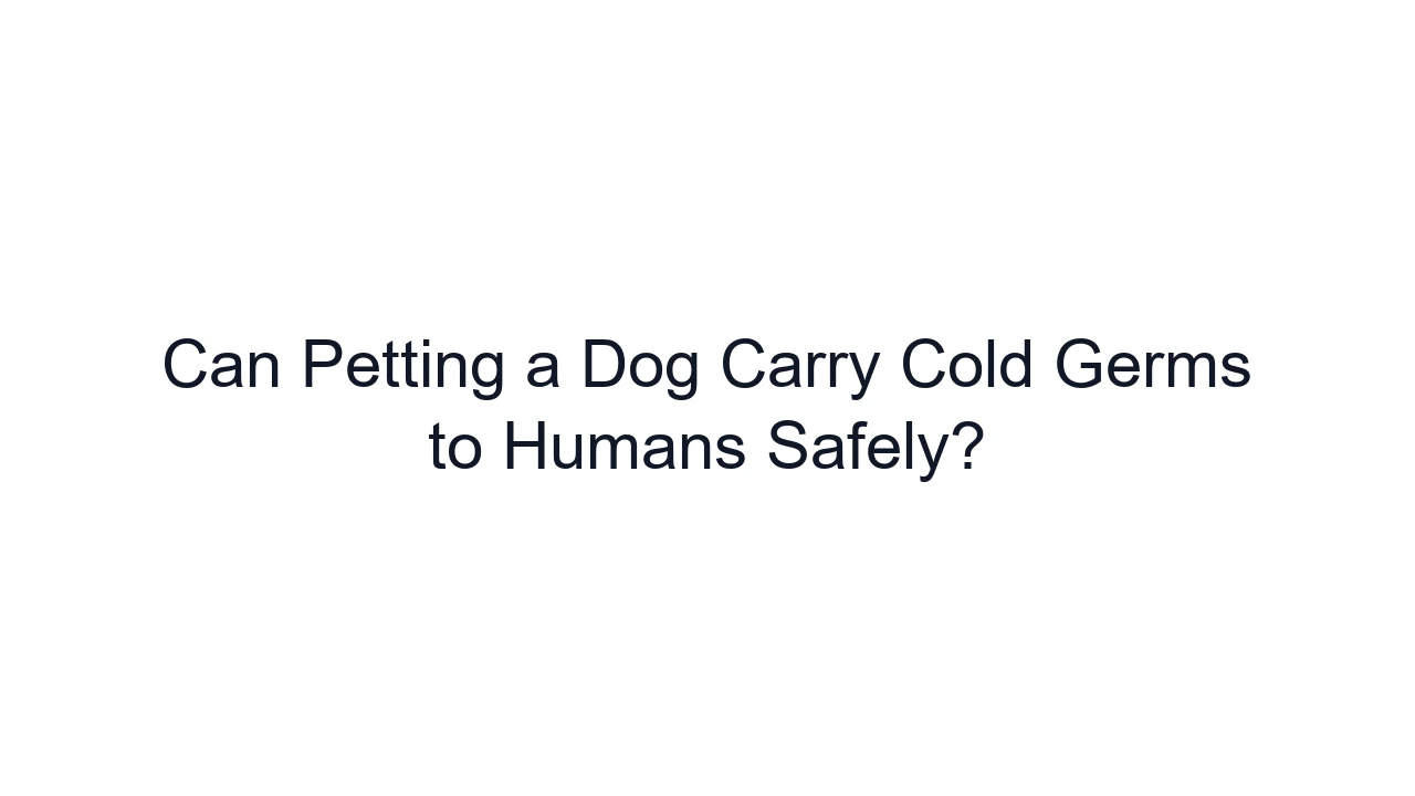 Can Petting a Dog Carry Cold Germs to Humans Safely?